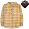 KAKU NANU - Camicia Button-Down per Bambini | Classica Camicia a Quadri in Cotone con Tasca sul Petto | Verde, Blu, Beige 2-7 Anni, Arancione, 6-7 Anni