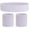 ONUPGO Set di fascia (3 pezzi) Sport a righe Sweatband Tessuto Spugna Athletic Esercizio Pallacanestro Polso Umidità Stoppino Felpa Head Band Assorbente