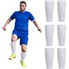 XNIVUIS 3 Paia Calze Calcio Tube, Tubi Unisex-Adulto, Calzettoni da calcio Senior, Scaldamuscolo, Materiale Elastico per Campeggio, Calcio, Corsa e Allenamento, Taglia Unica (Bianco)