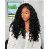 URBeauty Curly Half Wig Human Hair 3 In 1 Seamless Flip Over Half Wigs Human Hair With Drawstring Ready To Wear Glueless Wigs Beginner Friendly Curly Wig For Black Women 18 Inch