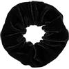 Leirinik Velvet Scrunchie nero confezione da 1 - 14 cm - elastico per capelli di alta qualità in 100% poliestere - effetto velluto per donne e ragazze - tutti i tipi di capelli - delicato sui capelli