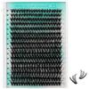 AMZGIRL LASH Ciuffetti di ciglia finte Wispy, 320 pezzi, 50D, ciglia singole, fai da te, aspetto naturale, extension per ciglia, morbide, a casa, per principianti (D-Mix9-16 mm)