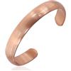 BioMag Braccialetto in puro rame per uomo e donna, 100% massiccio, grezzo e non rivestito, fatto a mano, stile vintage (vintage e minimalista)