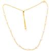 Sternvoll Jewelry Sternvoll®, collana da donna in argento sterling 925 con perle d'acqua dolce, regolabile con regolazione della catena 35 + 10 cm, versatile da indossare come collana o choker, Rodio