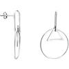 SOFIA MILANI - Orecchini da Donna in Argento 925 - Orecchino Pendente a Cerchio Triangolo - E1510
