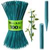 KADAX Bastoncini di bambù, 30 cm x 3,5 mm, set da 100 pezzi, bastoncini di legno per piantine, bastoncini di fiori, traliccio per piante, tralicci (verde)