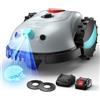 YARDCARE (2026 Upgrade) YARDCARE V100 Robot Tagliaerba a Batteria con Navigazione Visiva, Rilevamento di 150 Ostacoli, Robot Tosaerba Fino a 150 m², Robot Tosaerba con Strisciamagnetica, Lame di Ricambio