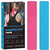 AnjoCare Nastro Kinesiologico (Confezione da 2), Tape Kinesiologico Pre-Tagliato 5cm X 5M per Fisioterapia e Sport, Tape di Supporto Elastico per Dolore al Ginocchio, Gomito e della Spalla