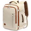 VANKEV Zaino da Viaggio per Ryanair easyJet 40x30x20 Bagaglio a Mano | Donna Uomo 24L Borsa da Cabina, Borsa leggera casual per Scuola Lavoro Trekking, per PC Portatili 15.6 Pollici, BEIGE