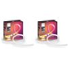 Philips Hue White and Color Ambiance Gradient Lightstrip, Striscia Led Smart, Estensione da 1 M per Kit Base da 2 Metri, Bluetooh, (Confezione da 2)