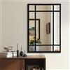 HQiJun Specchio decorativo da parete per soggiorno, camera da letto, ingresso, bagno, vanità (nero) 3