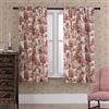 XTMYI Tende color crema, lunghezza 160 cm, per camera da letto, 2 pannelli con accenti di design rosso della fattoria, decorazione per la stanza, Parigi, fattoria, cottage, centro, vinaccia, marrone