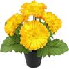 Flair Flower Gerbera artificiale in vaso, 28 cm, fiore decorativo, per la primavera, la primavera, la pianta artificiale, per la margherita, fiori di seta, arbusto