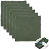 Cosiesnest 6 Pezzi Tovaglioli Stoffa 42 X 42cm Tovaglioli in Cotone Riutilizzabili Tovaglioli di Stoffa Morbidi e Confortevoli in Cotone con Frangia per la Decorazione Della Tavola, Matrimonio (Verde oliva)