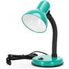 Aigostar Lampada da Scrivania Vintage, Lampada da Tavolo Compatibile con Lampadine LED Modello E27, Senza Lampadina, Max 240V, Ciano, per Adolescenti, Bambini, Ragazze, Leggere, Lavorare, Studiare