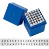 BENECREAT 36 Pezzi (4mm) Strumenti Metallici per Timbratura Opaca per Lettere e Numeri - Materiale in Acciaio al Carbonio Duro Zincato per Forare Metallo, Gioielli, Cuoio
