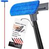 Tyroler Bright Tools Tyroler Lavavetri Telescopico Professionale 2-in-1 | Bastone Telescopico per Pulizia Vetri Finestre 30-200cm | Tergivetro in Silicone 100% | Durata e Protezione Superiori Pulisci Vetri Telescopicos