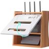 PUIOTEAI Scaffale per router, ripiani da parete, organizer da scrivania per router WiFi, armadio di archiviazione WiFi da parete, scatola per cavi di alimentazione domestica per camera da letto