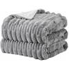 KEAYOO Morbida coperta con texture morbida extra calda, ideale come coperta per divano e copriletto, ottimo regalo per le donne (grigio geometria, 150 x 200 cm)
