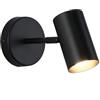 Alpinaluz Applique da parete interno orientabile nero - Attacco E27-G45 - Design moderno in acciaio - Lampada regolabile per lettura, camera da letto, soggiorno o corridoio - Stile minimalista IP20