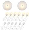 AebeChun 12 luci LED per palloncini, caldo, con corda, batteria può essere sostituita, matrimonio, Halloween, Natale, feste, lanterne e palloncini