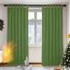 Deconovo Tende Oscuranti per interni 2 Pezzi 140x200 CM, Tende Camera da Letto Moderne Termiche Isolanti, con Passanti, Verde