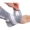 NEOtech Care - Tutore per caviglia a fascia - Tessuto elastico e traspirante - compressione regolabile con fascia a strappo - uomo, donna, ragazzo - piede destro o sinistro (Grigio, L, 1 Pezzo)