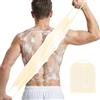 LOPHE Scrubber per la Schiena, Panno Esfoliante Corpo Asciugamani Esfolianti per il Corpo Unisex, Spazzola Bagno Schiena Elastico e Confortevole per Doccia e Bagno(Bianco sporco)