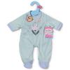 BABY born Tutina menta con motivo bosco e dettagli su maniche e gambe per bambola da 43 cm