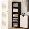 Furinno REED Organizer e Stoccaggio Armadio, Organizer Armadio 5 Ripiani, Ripiani Aperti per Armadio, Camera da Letto, Soggiorno, Blackwood