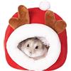 Andiker Letto per criceti, mini casetta per criceti, morbida e calda, carina e antiscivolo, per piccoli animali domestici (REH)