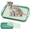 Huanmin Vassoio per Lettiera Coniglio Animali Domestici 37 x 24 x 5 cm, WC con Griglia per Uso in Gabbia, Contenitore per Piccoli Animali
