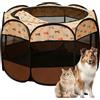 LUPATDY Recinto per Cani da Interno, Portatile Box Cani per Interno ed Esterni, Box Pieghevole per Cane e Gatti, Kennel Cane Piccolo, Gabbia per Gatto, Cucciolo Conigli,74 x 74 x 43 cm (Marrone Caffè)