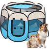 LUPATDY Recinto per Cani da Interno, Portatile Box Cani per Interno ed Esterni, Box Pieghevole per Cane e Gatti, Kennel Cane Piccolo, Gabbia per Gatto, Cucciolo Conigli,74 x 74 x 43 cm (Beige-Blu)