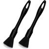 JJPJL 2 Pezzi Pennelli Pulizia Auto 22 cm,Pennello Pulizia Auto,Kit Pulizia Auto Interni,Pennelli Detailing Auto,Pennello Detailing Auto,Spazzola Pulizia Auto,Pennello Pulizia Auto Interni(Nero)