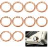 Aivane 10 pezzi Guarnizione per tappo di scarico auto per Citroën Re-nault Opel Peugeot MINI Dacia, 16 x 22 x 2 mm Rame M16 Rondelle piatte Guarnizione metallica 11137546275 7703062062