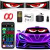 Eirolace 2 occhi a LED per camion, auto, Devil Eyes Light for Camion (120 x 595 mm), display colorato e morbido, programmabile, con Smart App e telecomando, Bluetooth USB 5 V