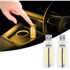 VOAKZEF 2 lampade retrò per auto, luci USB per interni auto, luci USB per interni auto, mini luci LED portatili per auto, camera da letto, corridoio (giallo)