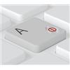 Keystickers® - Adesivi con alfabeto russo per tastiere di PC, notebook e MacBook, 5 x 6 mm, materiale trasparente con vernice protettiva, colore rosso