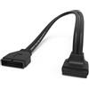 LINKUP - Adattatore interno USB 3.2 Gen 2 (USB 3.1) intestazione della scheda madre a 20 pin maschio a femmina 10 Gbps per porte USB-A del computer - Tipo esterno - nero 24 cm