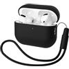 Mocarheri Custodia in Silicone Compatibile con Airpods Pro 2 (2022), Mocarheri Ultra Sottile in Premium per Airpods Pro 2 Cover protettiva antiurto, Nero
