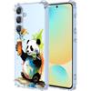 YUXING Cover Trasparente per Samsung Galaxy A16 5G / 4G - Custodia Protettiva Sottile in TPU Morbido Antiurto con Carino Motivo Disegno Cool (Panda)