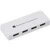 Thermalright Interal - Hub USB 2.0 X5, alimentazione SATA, supporto magnetico, espansione USB a 9 pin per scheda madre PC (bianco)