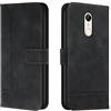 Bravoday Cover per Xiaomi Redmi 5 Plus, Flip Custodia in Pelle PU Portafoglio Custodia per Xiaomi Redmi 5 Plus, con Slot per Schede, Nero