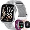 idomars Smartwatch Donna Orologio con Chiamate Bluetooth: 1.83 Smart Watch con Quadrante Dinamico Contapassi Monitoraggio Sonno Sportivo Fitness Tracker IP67 impermeabile AI Vocale Compatibile Android iOS