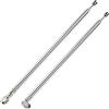 VooGenzek 2 Pezzi 100cm 7-Sezione Antenna Radio FM Telescopica, Antenna Telescopica Portatile FM, Sostituzione Antenna Telescopica, con Connettore Maschio SMA, per TV Ricezione Stereo DAB FM/AM Stereo