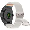 Niboow QuickFit 20mm Nylon Cinturino per Garmin Fenix 8 43mm/Fenix 7S Pro Solar/Fenix 7S/ Fenix 6S/Fenix 6S Pro/Fenix 5S, Traspirante Elastico Sportivo Cinturini per Garmin Descent Mk3S/ Mk3Si -Bianco