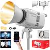 Godox Litemons LE300Bi LE300 Bi Luce Continua a LED Video Light 320w 2800K~6500K 58900Lux/1m TLCI/CRI≈98 Controllo Bluetooth 11 Effetti FX Attacco Bowens Videolight per Vlogging,YouTube(bianco）