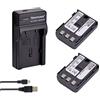 Newmowa NB-2L Batteria (confezione da 2) e Portable USB Caricatore kit per Canon NB-2L NB-2LH BP-2L5 BP-2LH and Canon DC301 DC310 DC320 DC330 DC410 DC420 Elura 40 50 60 65 70 80 85 90 EOS 350D