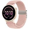 RUIMAYA Cinturini per Smartwatch Compatibili con Garmin Venu 4 41mm/Vivoactive 4S/Venu 3S/Venu 2S, Cinturino per Orologio in Nylon Intrecciato per Forerunner 255S/265S (Rosa, 18mm)
